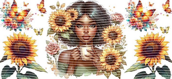 16oz Sunflower Girl-SU-115